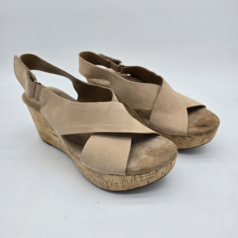 CLARKS Artisan Casslyn Shae Cork Wedge Sandals 15260 - Women's Size 9